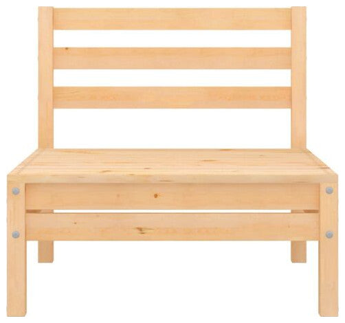 vidaXL Patio Loveseats 2 Pcs Outdoor Sectional Furniture Set Solid Wood Pine