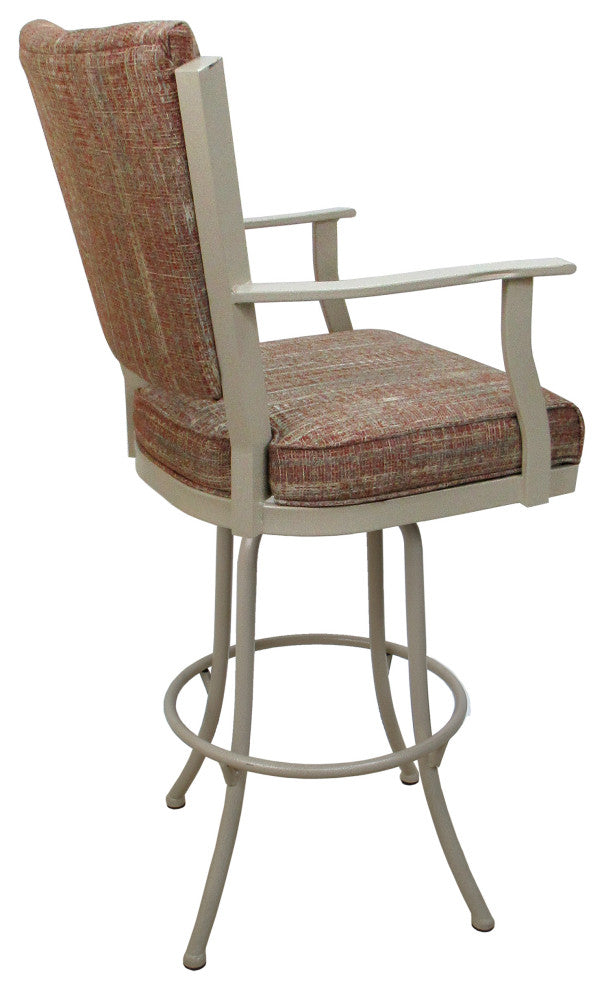Montana Extra Tall 34" (35") Metal Bar Stool - Noam Base, Watusi Madder - Beige, 34"