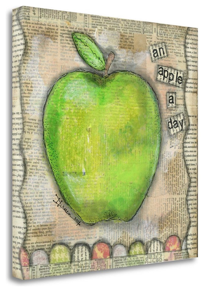 "An Apple A Day" By Denise Braun, Giclee Print on Gallery Wrap Canvas