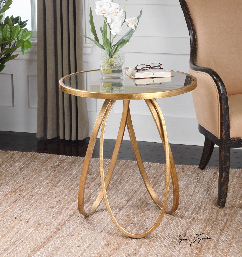 Uttermost Montrez Gold Accent Side Table