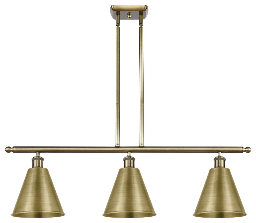 Ballston Cone Island Light, Antique Brass, Antique Brass
