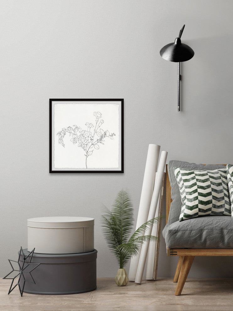 "Flower Bloom" Framed Painting Print, 32x32