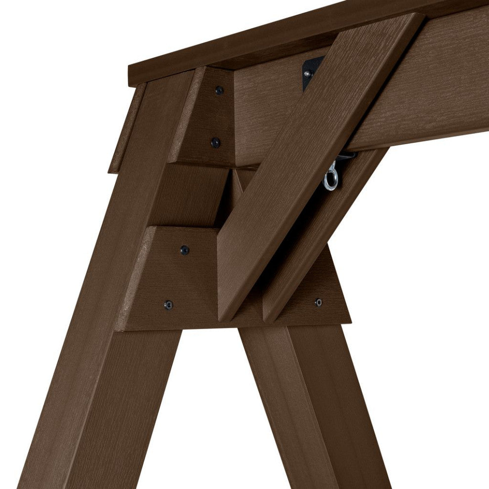 A-Frame Porch Swing Stand, Weathered Acorn