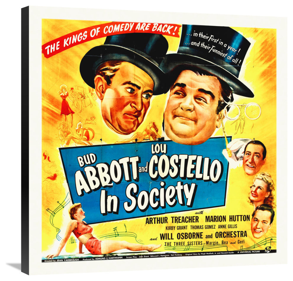 "Abbott & Costello - In Society" Canvas by Hollywood Photo Archive, 30x30"