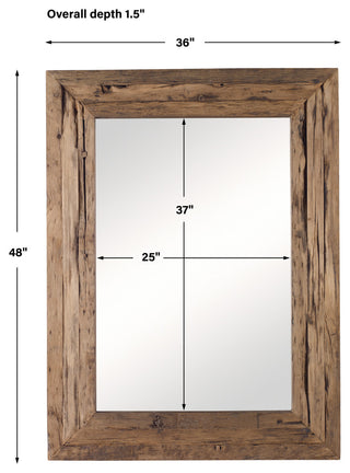 Uttermost 09816 Rennick Rustic Wood Mirror