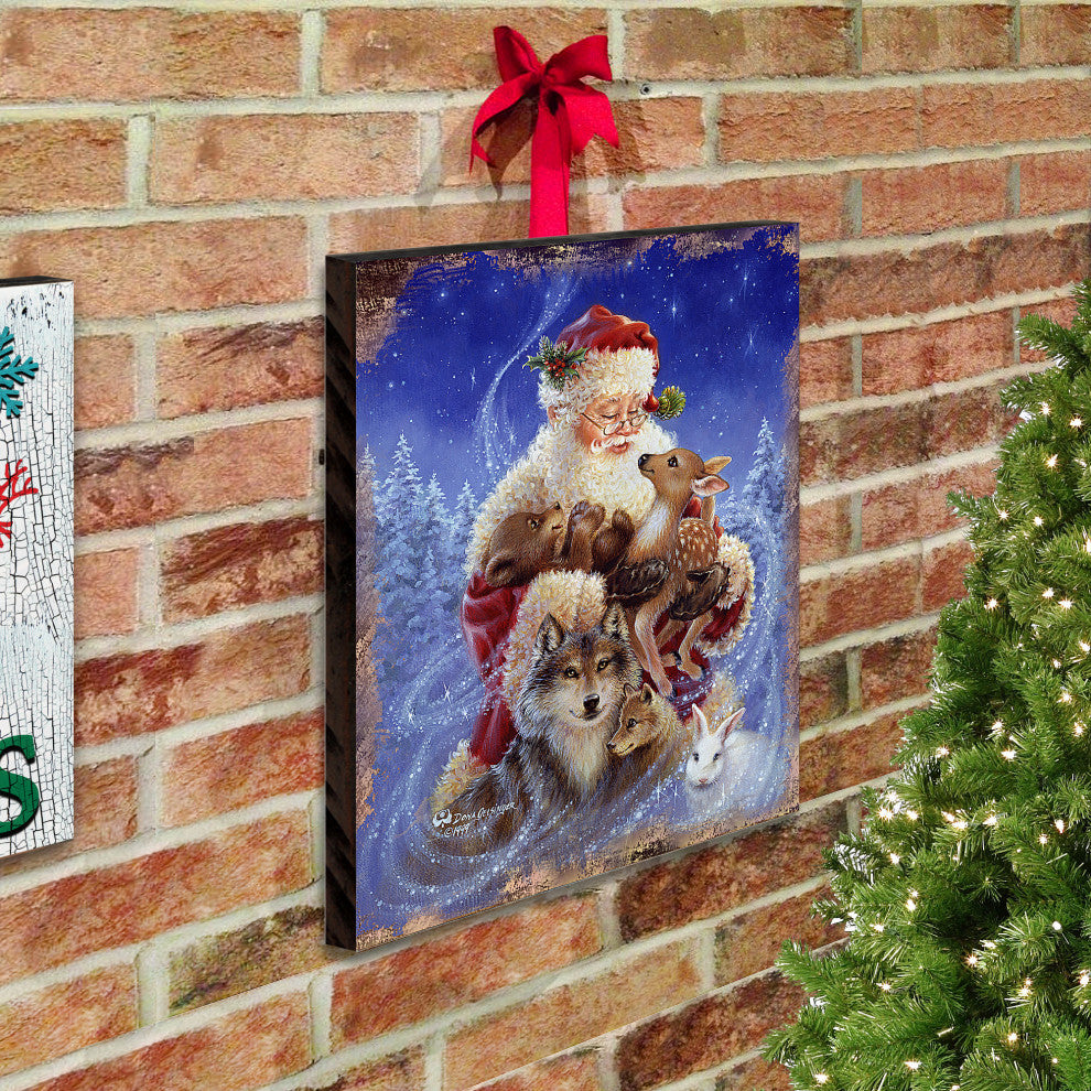 Santa Little Friends Wooden Block, 36 X 24