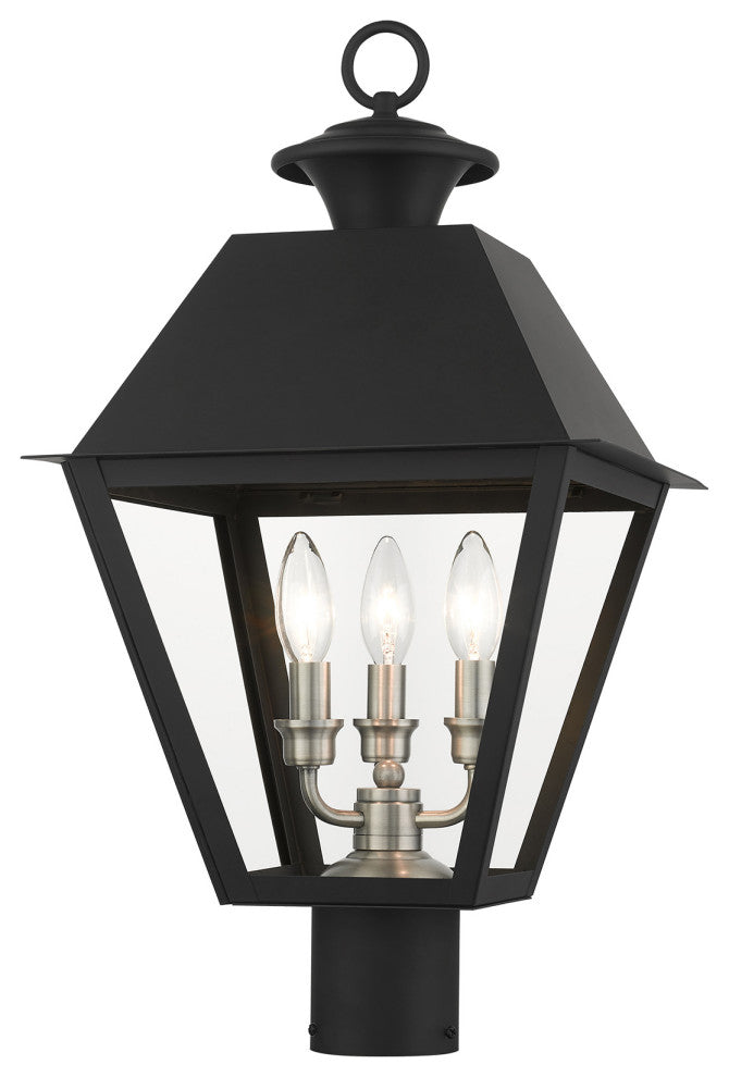 Black Classic, Colonial, Historical, Timeless Outdoor Post Top Lantern