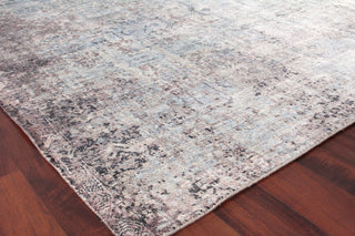 Fine Pure Silk Hand-Knotted Silk Ivory/Dark Gray/Multi Area Rug