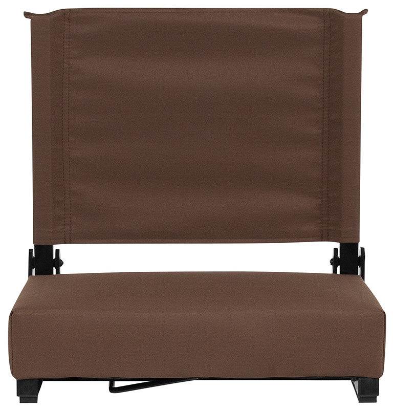 Grandstand Comfort Seats by Flash with Ultra-Padded Seat, Brown