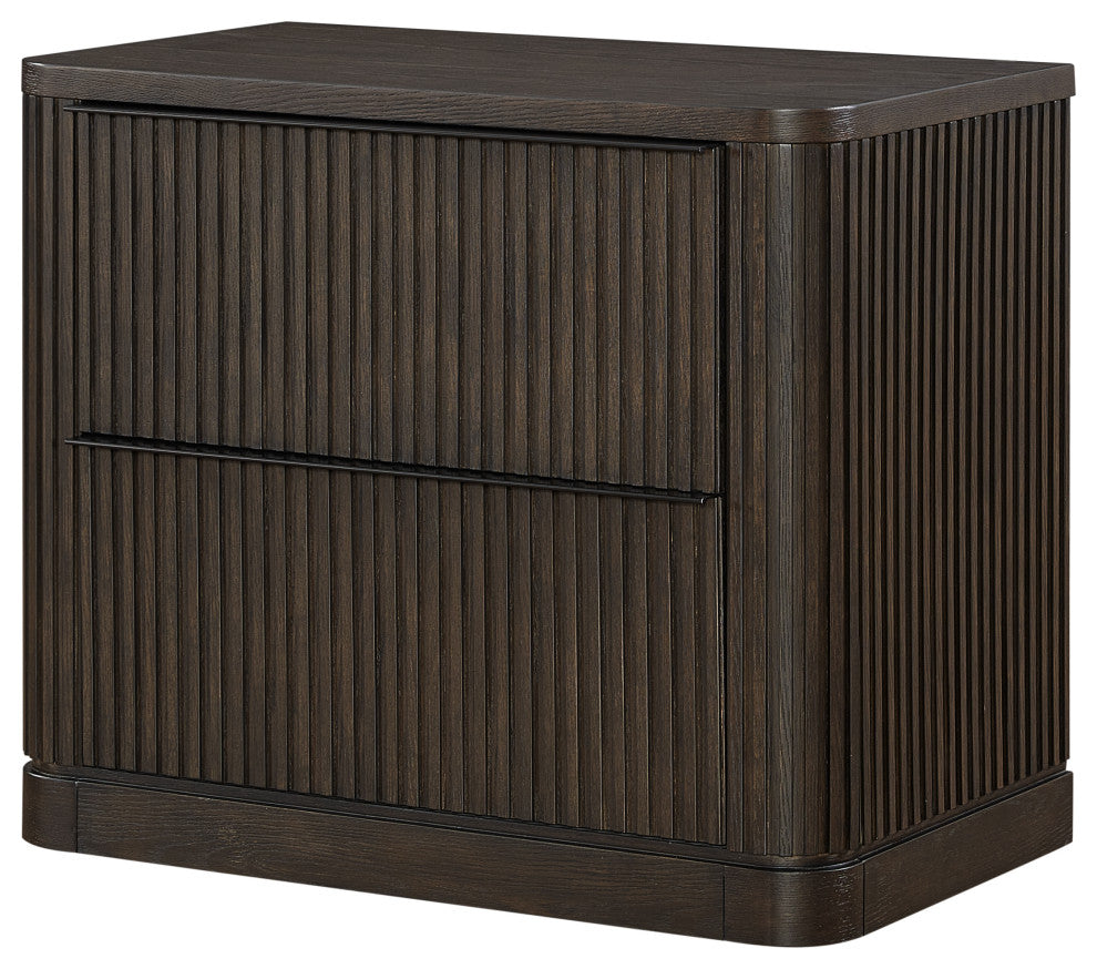Contemporary Wood Lateral File Drawer, Office Storage, Brown