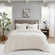 Madison Park Checkboard Brushed Long Fur Comforter Mini Set, Ivory, Twin