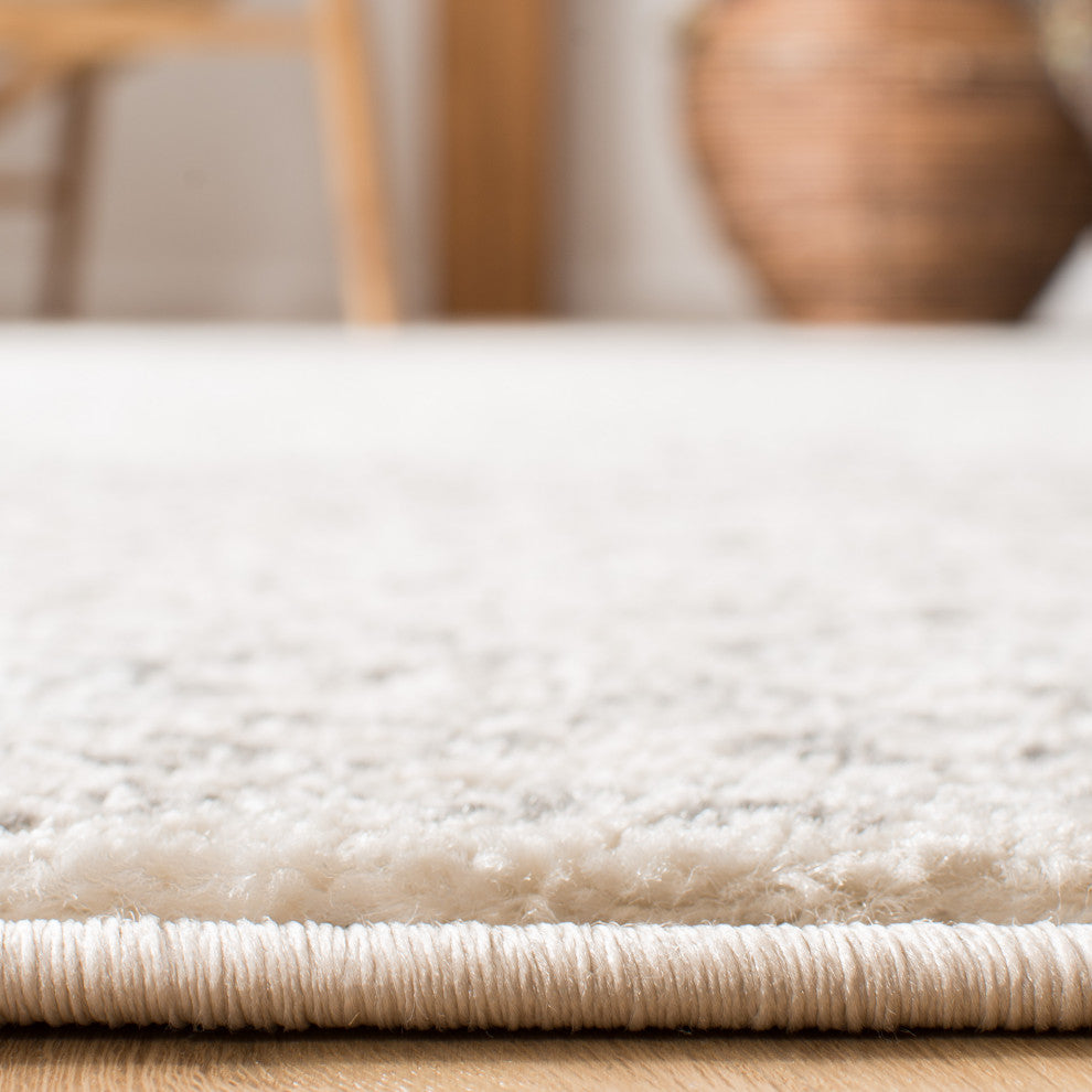 Safavieh Tulum Tul264A Vintage and Distressed Rug, Ivory and Gray, 6'7"x6'7" Round