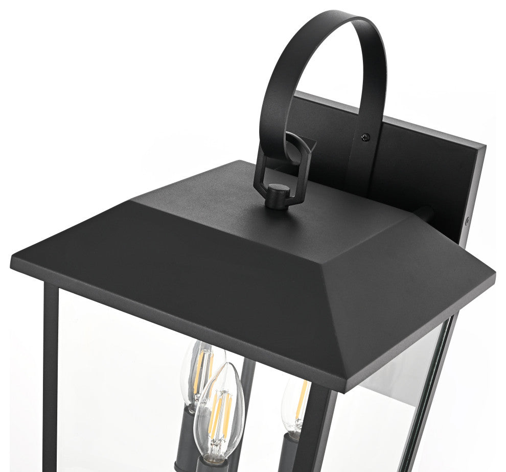Home Living 10" Outdoor Wall Sconce, Black