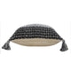 Interwoven Dash Geometric Throw Pillow with Tassels