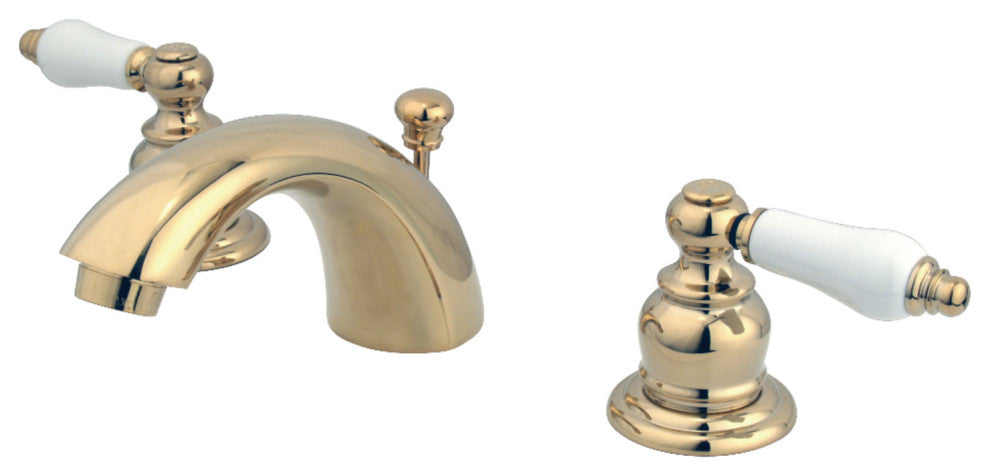 Kingston Brass KB952PL Victorian Widespread Bathroom Faucet, Polished Brass