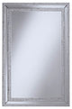 Wall Mirror With Jeweled Frame, Silver