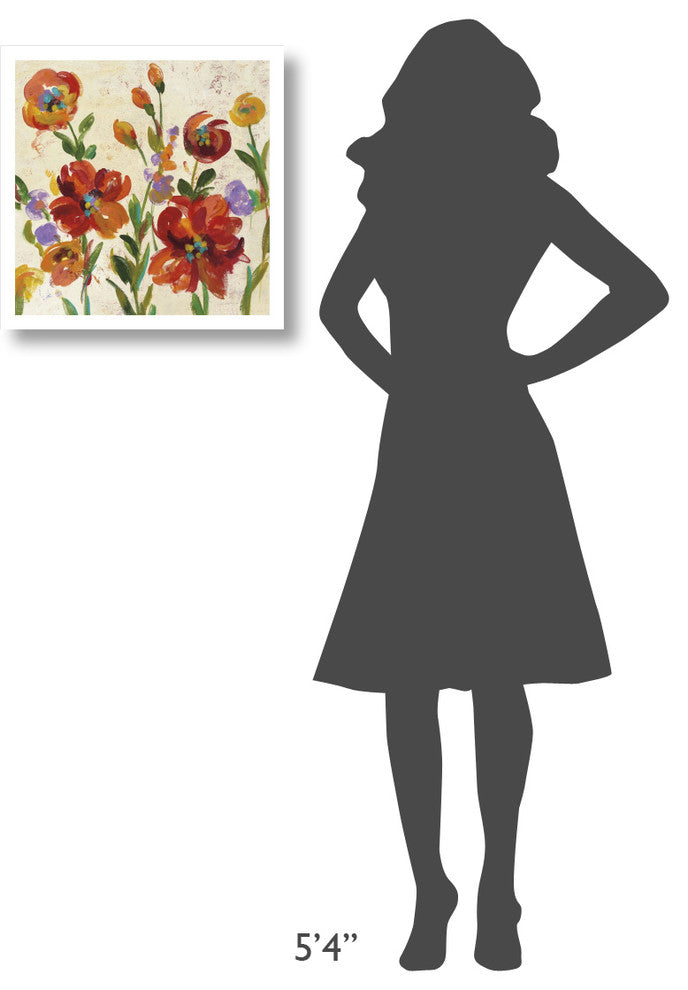 "July in the Garden II Cream Crop" Paper Print by Silvia Vassileva, 20"x20"