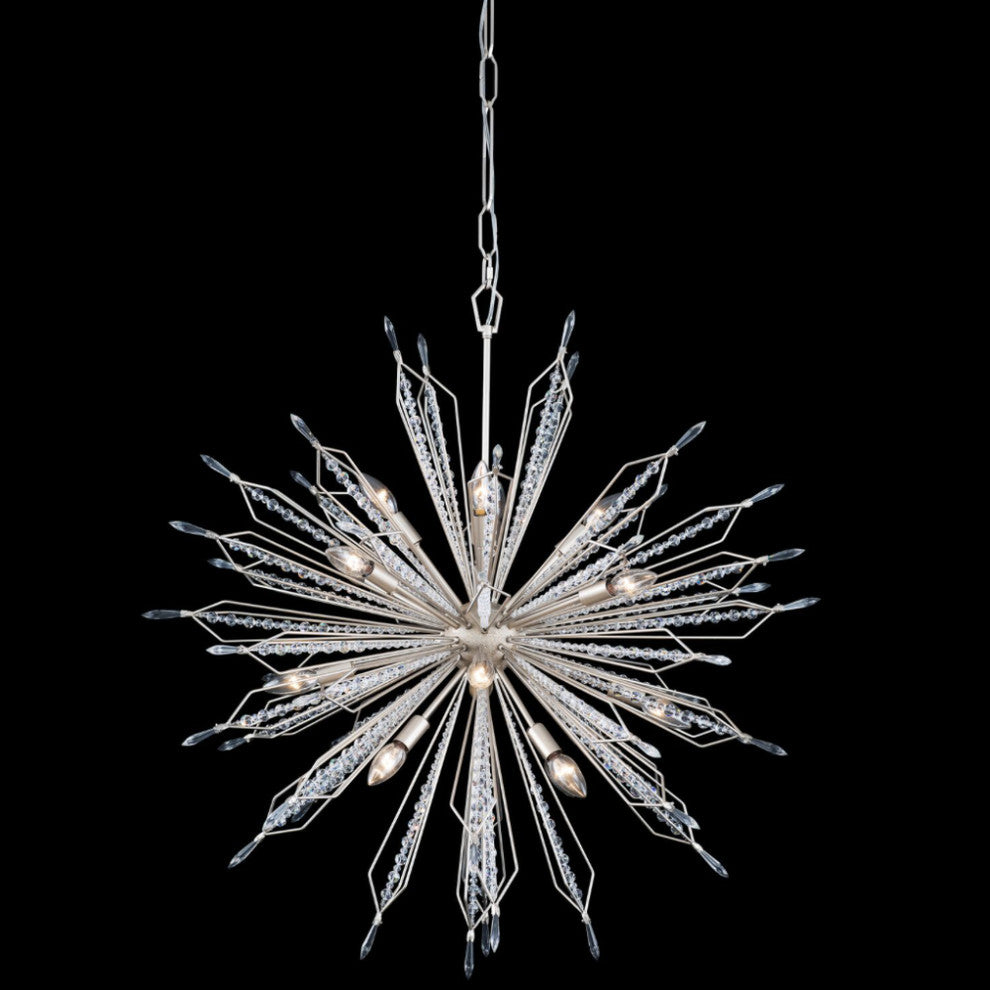Varaluz Orbital Medium 12-Lt Pendant, Gold Dust