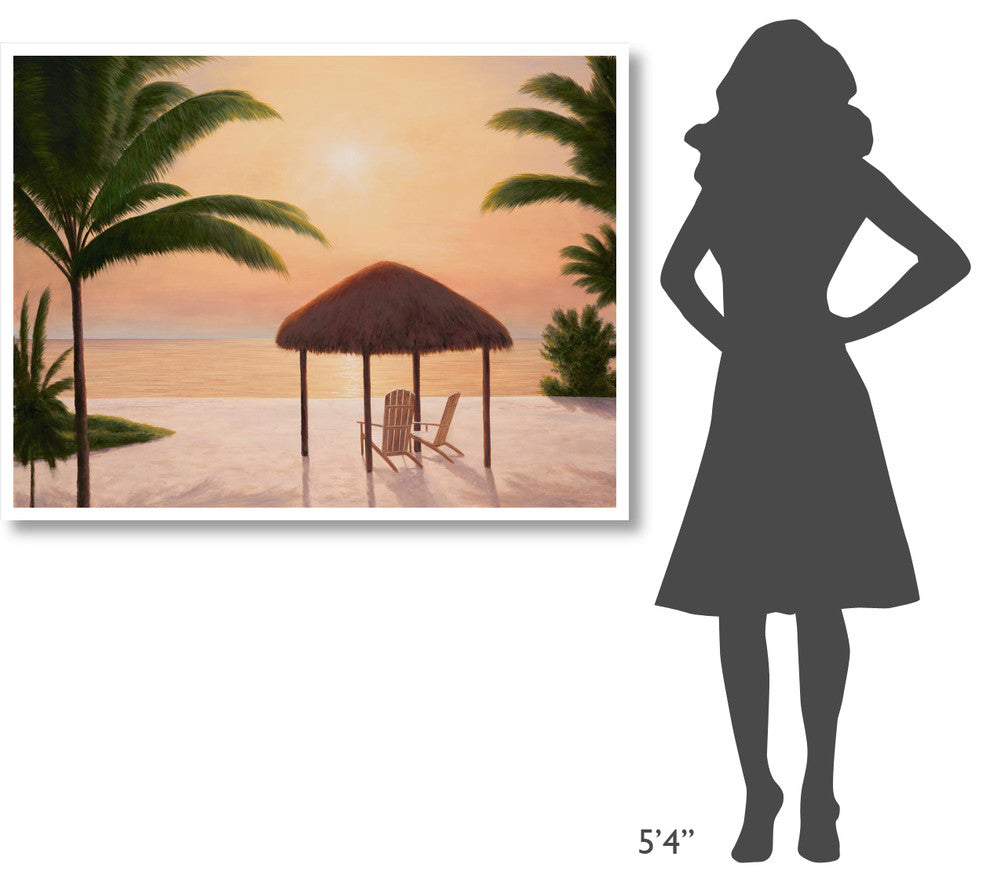 "Beach Tiki" Digital Paper Print by Diane Romanello, 50"x38"