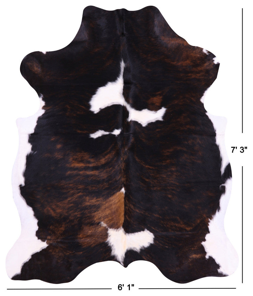 Organic Natural Hair-On Cowhide Area Rug 7' 3" X 6' 1" C1449