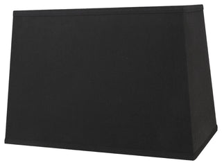 36061 Rectangle Hardback Shaped Spider Lamp Shade, Black, 7"+14"x(9"+16"x11"
