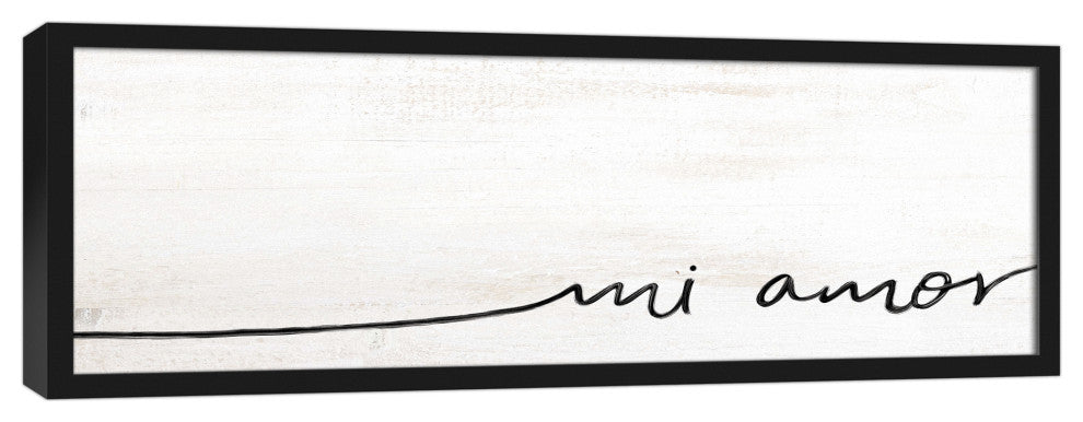 Mi Amor 12x36 Black Framed Canvas