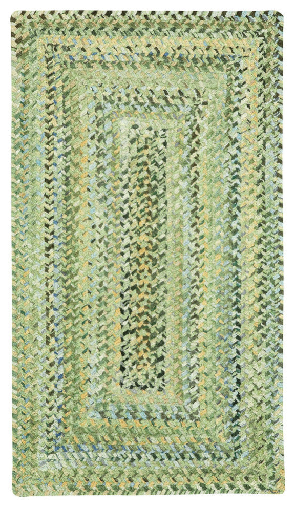 Capel Ocracoke Pale Green 0425_225 Braided Rugs - 5' X 8' Oval