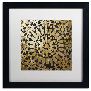 Color Bakery 'Moroccan Gold III', Black Frame, White Mat, 16x16