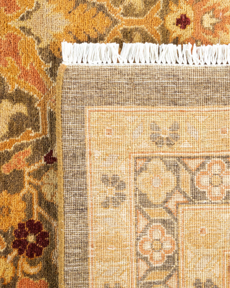 Eclectic, One-of-a-Kind Hand-Knotted Area Rug Green, 12' 1" x 17' 7"