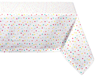 DII Multi Polka Dots Print Tablecloth