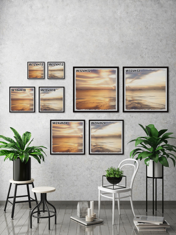 Follow the Sun Diptych, Set of 2, 32x32 Panels