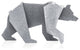 Aluminum Small 3" Bear Origami Geometric Sculpture