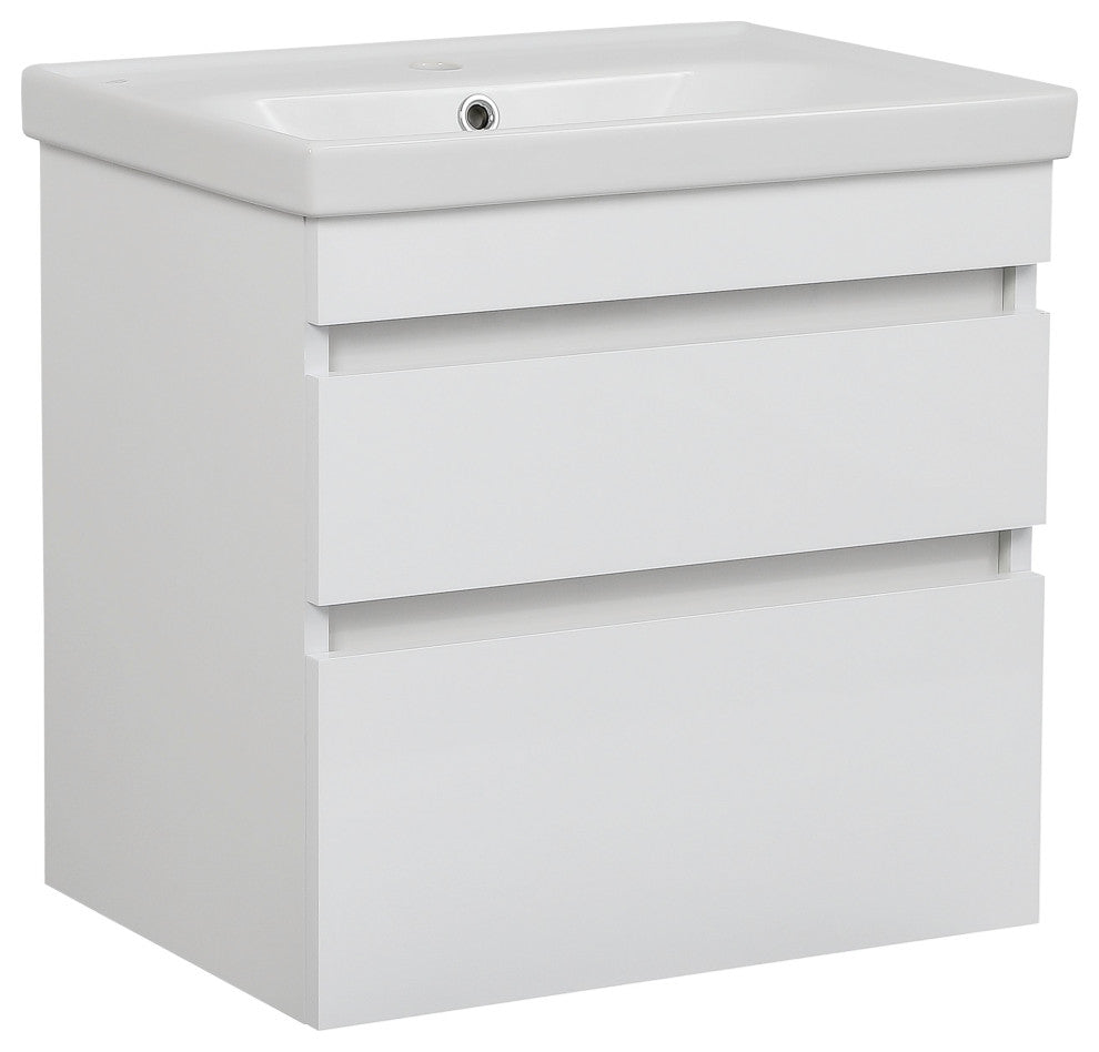 Bathroom Vanity Niagara White Gloss 24" Mirror 40"