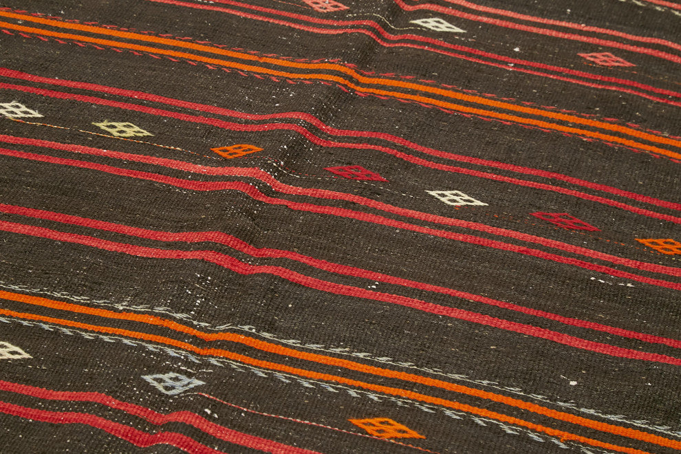 Rug N Carpet - Handmade Turkish 5' 6'' x 11' 7'' Vintage Goat Hair Kilim Rug