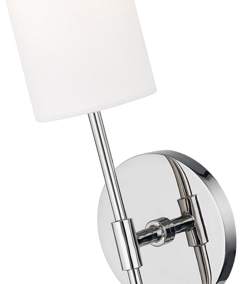 Olivia 1-Light Wall Sconce, Polished Nickel Finish