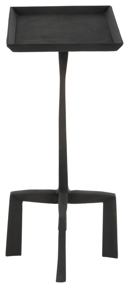 Sofa Side Table, Rectangular, Aluminum, Metal, Antique Black, Hospitality