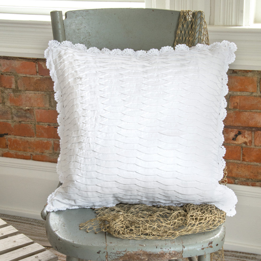 Seabreeze 18"x18" Pillow Cover, White