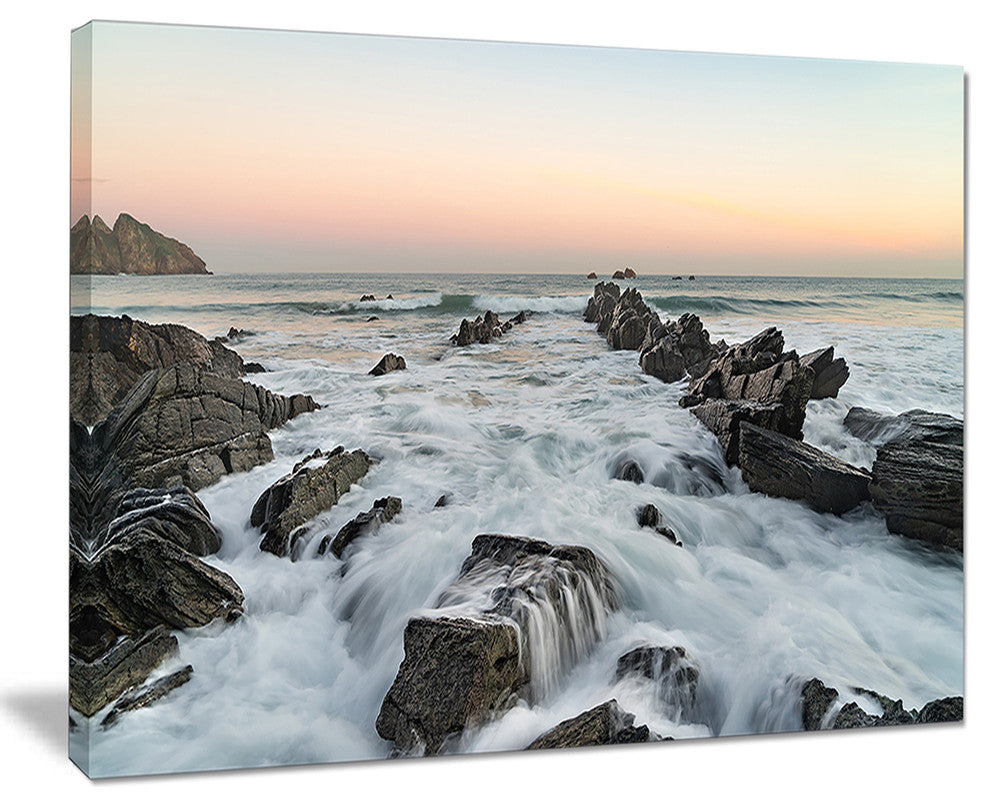 "Bay of Biscay Spain Seashore" Extra Large Wall Art Landscape, 20"x12"