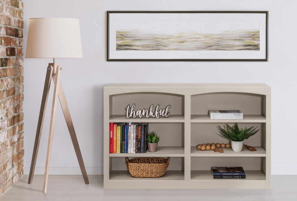 Solid Wood Bookcase, 30"x48", Sand Dollar