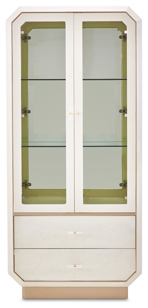 La Rachelle Display Cabinet with LED Lighting - Champagne