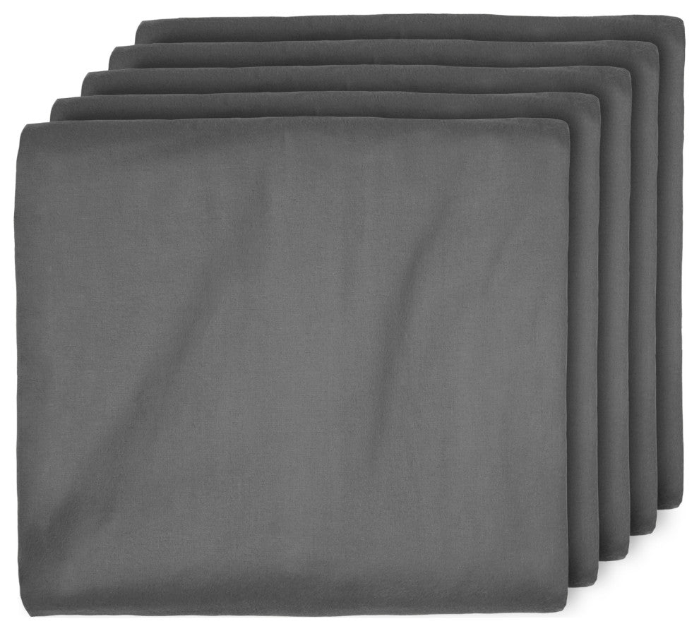 Bare Home Flannel Fitted Bottom Sheet, Gray, Full Xl, Set of 5