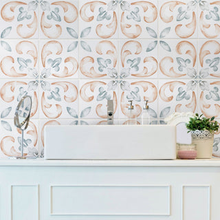 Saint Germain Chaud Deco Flore Porcelain Floor and Wall Tile