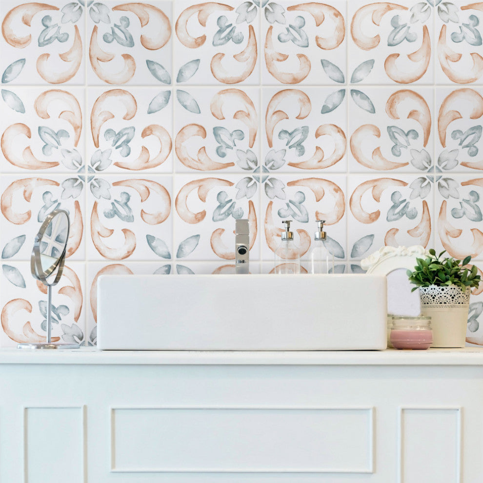 Saint Germain Chaud Deco Flore Porcelain Floor and Wall Tile