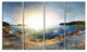 "Rocky Coast in Andaman Sea" Landscape Wall Art Canvas Print, 4 Panels, 48"x28"