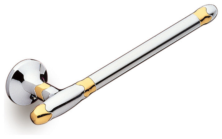 Secret Bath, Chrome And Gold Small Towel Bar, Filigrana Collection