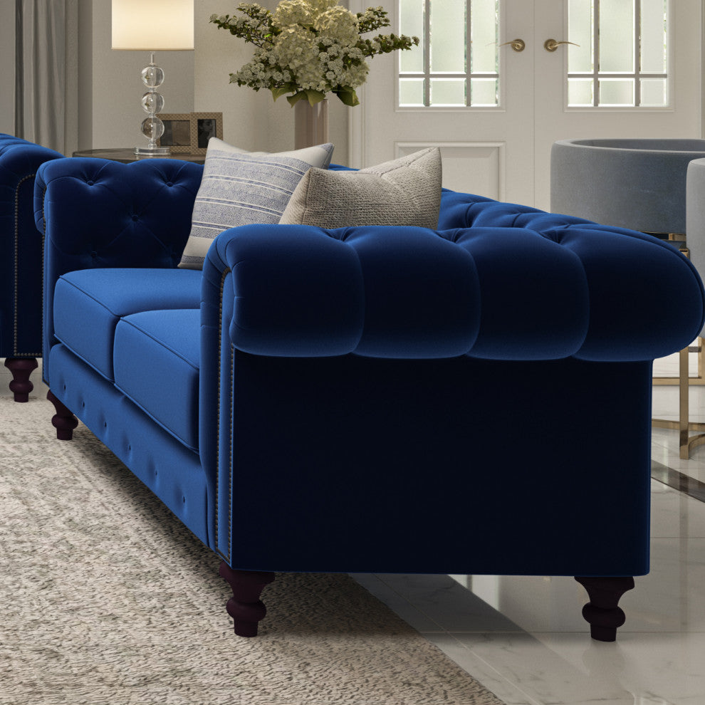 Nativa Interiors London 72" Sofa, Red, Deep Plush Depth