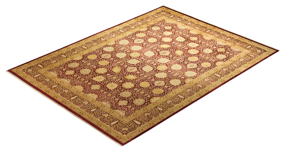 Mogul, One-of-a-Kind Hand-Knotted Area Rug Red, 9'3"x12'6"