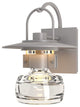 Mason Outdoor Sconce, Coastal Burnished Steel Finish, Clear Glass
