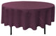 LA Linen Round Polyester Poplin, Eggplant, 90" Round