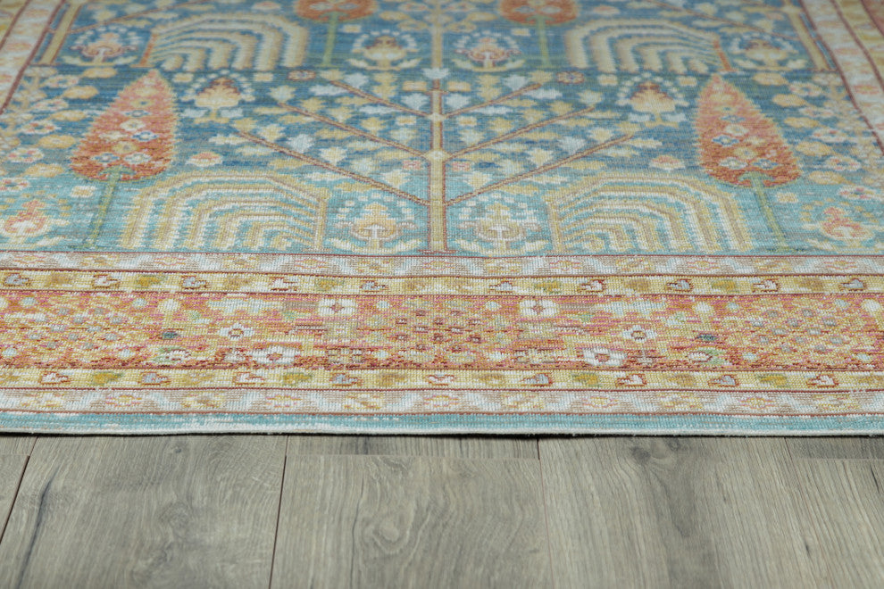Momeni Isabella Traditional Area Rug, Blue, 2'3"x8' Runner
